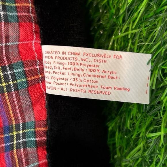 Vintage Avon Red Plaid Massaging Scottie Scotty Dog Plush Pillow Tested - Picture 3 of 9
